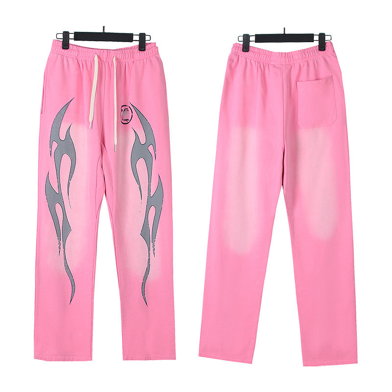 2025 Top Quality Men's Clothing Set Hell Stars Print Pullover Hoodie & Pant Trousers 100% Cotton Tracksuits Custom Sweatshirts for Men