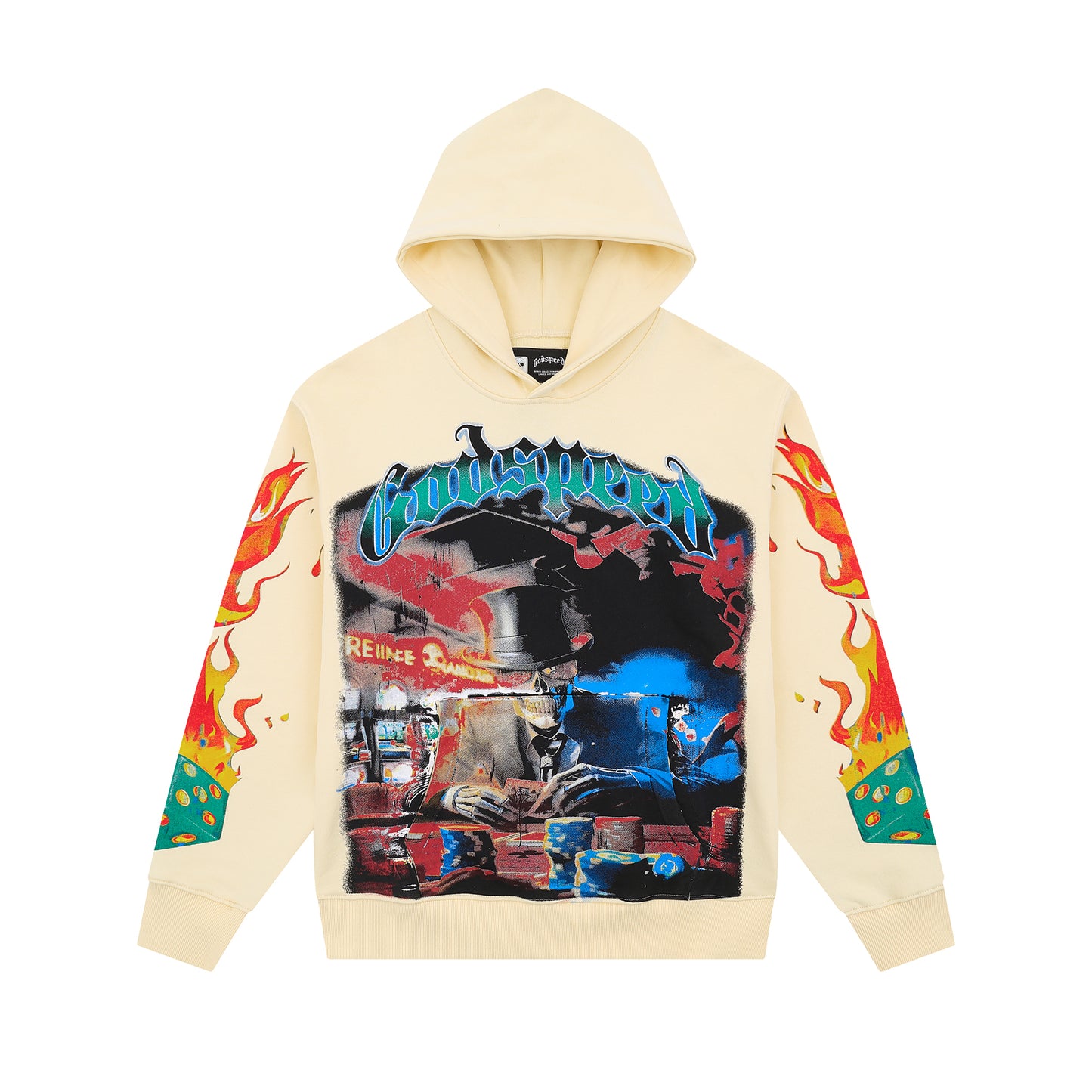 25Ss Godspeed New Direct Spray Printed Washed Water Retro Pure Cotton Hip-hop Fashion Hoodie Sweatshirt for Men