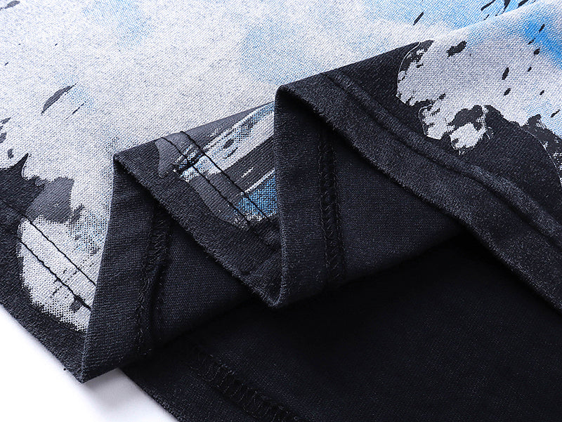 American High Street God Speed Skeleton Short sleeved Men's Couple Instagram Dark Rock Trendy T-shirt Men and Women