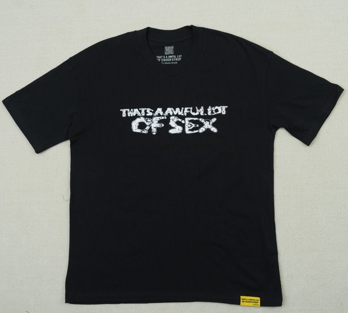 THAT'S a AWFUL LOT of COUGH SYRUP Men's Clothing Top Quality 100% Cotton Oversized Drop Shoulder Mens Short Sleeve Printed Scannable for Men