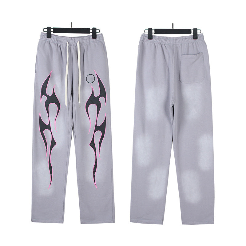 2025 Top Quality Men's Clothing Set Hell Stars Print Pullover Hoodie & Pant Trousers 100% Cotton Tracksuits Custom Sweatshirts for Men