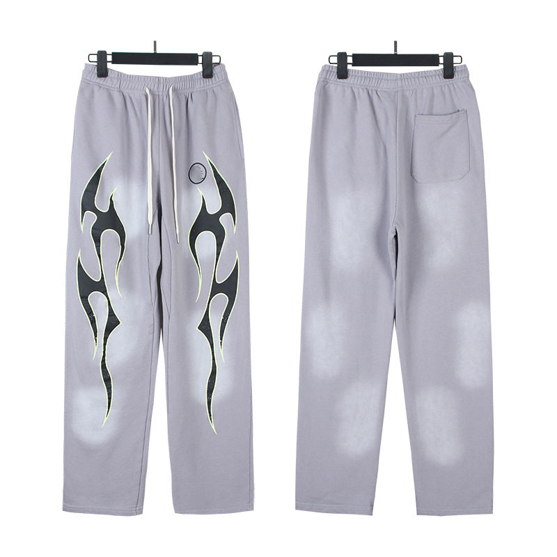 2025 Top Quality Men's Clothing Set Hell Stars Print Pullover Hoodie & Pant Trousers 100% Cotton Tracksuits Custom Sweatshirts for Men