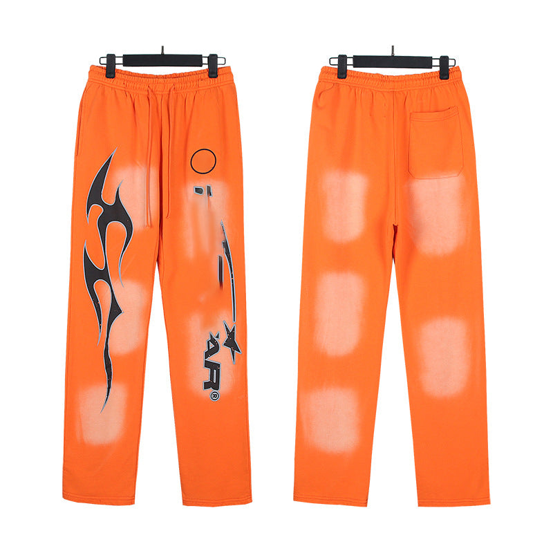 2025 Top Quality Men's Clothing Set Hell Stars Print Pullover Hoodie & Pant Trousers 100% Cotton Tracksuits Custom Sweatshirts for Men