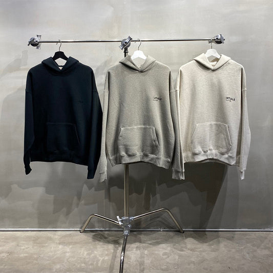 Wholesale SS22 Top Quality 100% Cotton Hoodies Sweatshirts ESS Oversized Flock Printing Heavyweight Fleece Original Men Hoodie