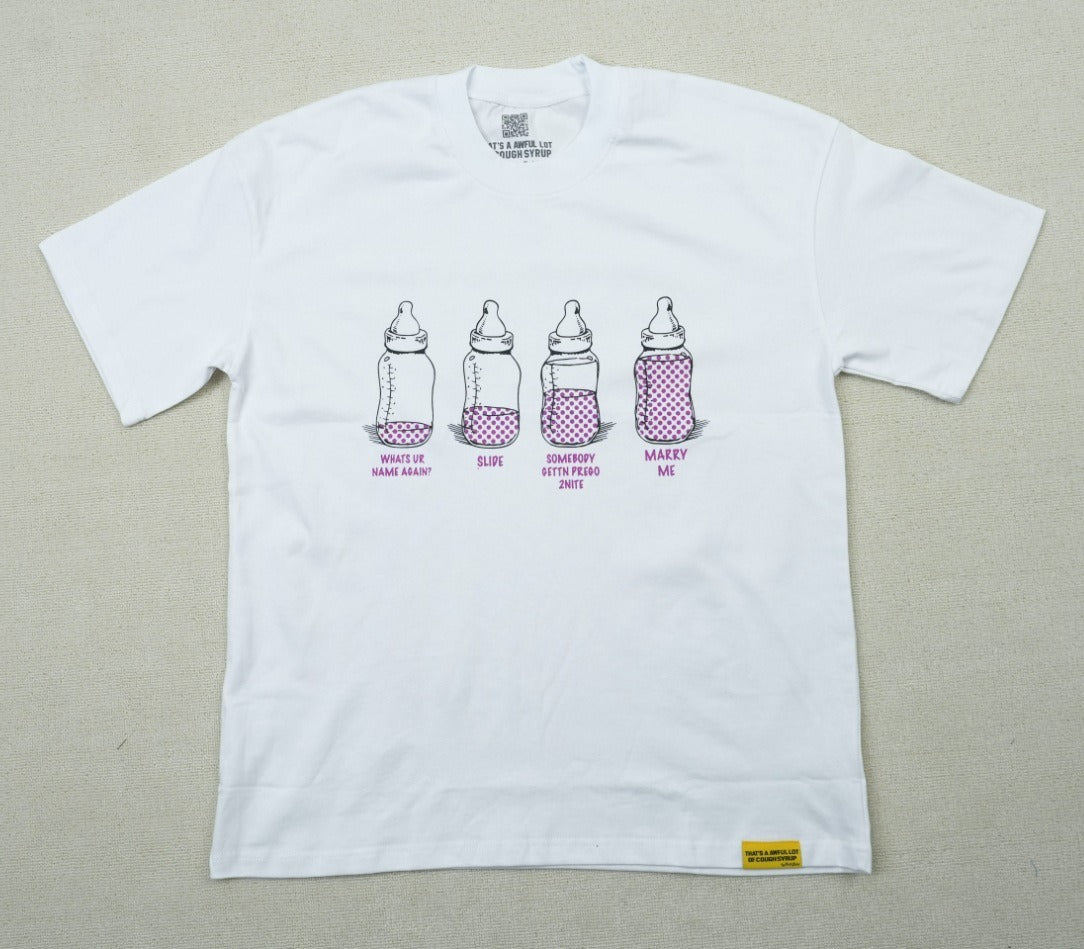 THAT'S a AWFUL LOT of COUGH SYRUP Men's Clothing Top Quality 100% Cotton Oversized Drop Shoulder Mens Short Sleeve Printed Scannable for Men