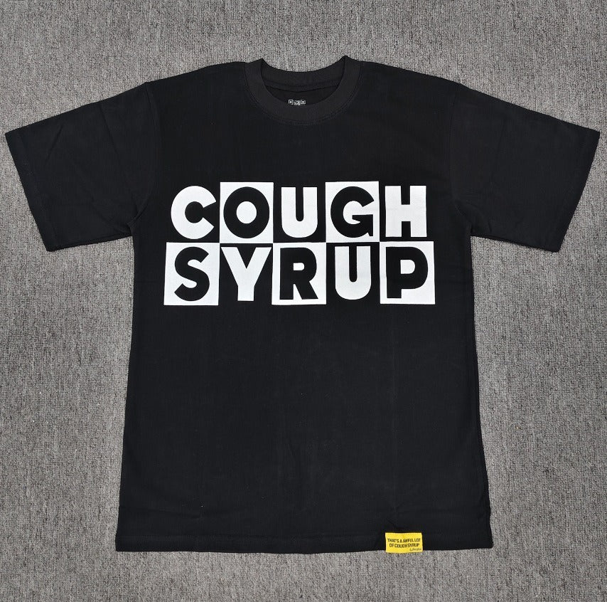 THAT'S a AWFUL LOT of COUGH SYRUP Men's Clothing Top Quality 100% Cotton Oversized Drop Shoulder Mens Short Sleeve Printed Scannable for Men