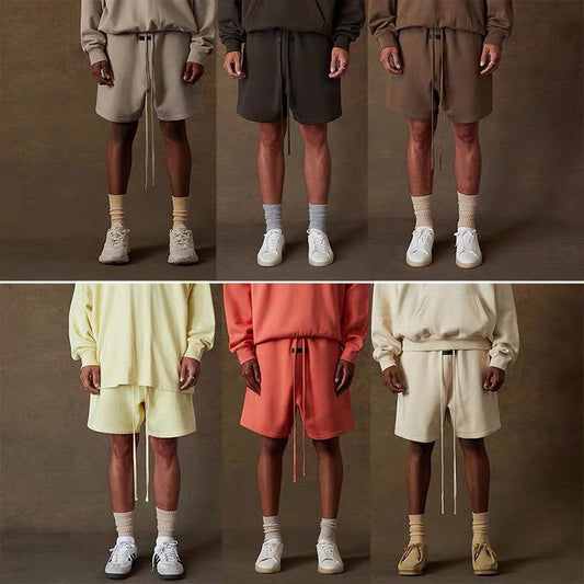 New Arrival Top Quality ESS Season 8 Plush Shorts American Loose Sports and Leisure Shorts for Men