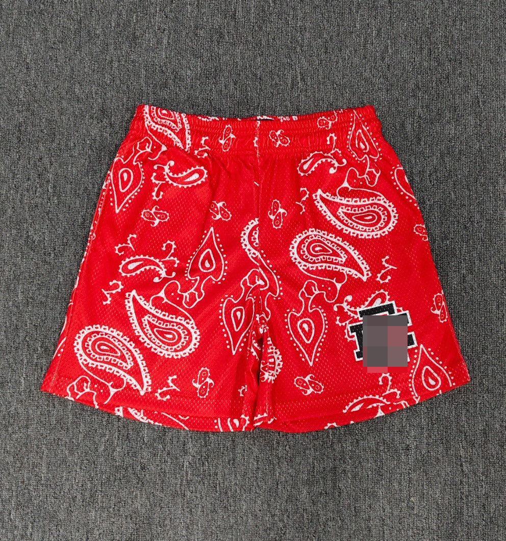 Top Quality EE American Shorts Men's Polyester Fiber Casual Fitness Printed Quarter Length Pants Loose Breathable Quick Dry Shorts for Men