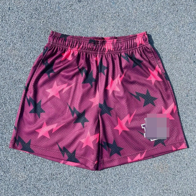 Top Quality EE American Shorts Men's Polyester Fiber Casual Fitness Printed Quarter Length Pants Loose Breathable Quick Dry Shorts for Men